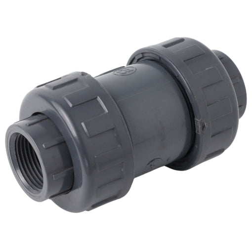 PVC DOUBLE UNION NON RETURN 1" THR NO SPRING