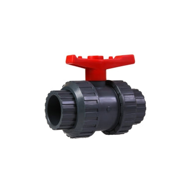 PVC DOUBLE UNION BALL VALVE PLAIN 63MM