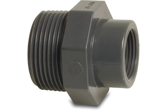 PVC REDUCER MALE-FEMALE THREADED 1/2"X3/8"