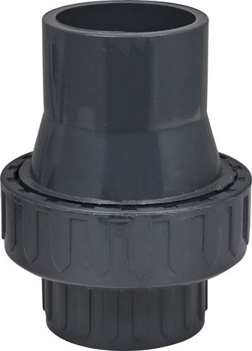 PVC SINGLE UNION NON RETURN 40MM PLAIN WITH SPRING